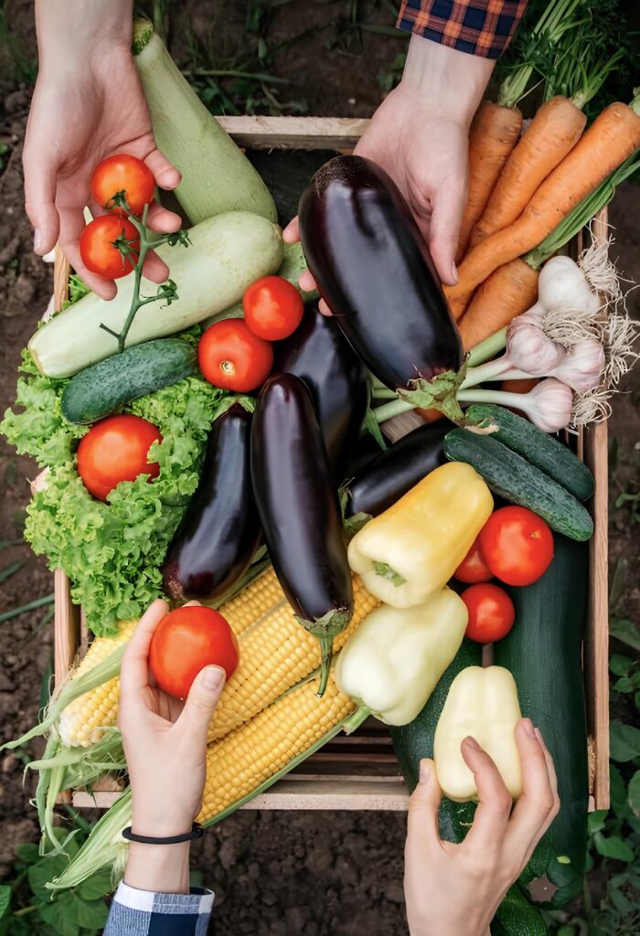 Fresh produce at a farmers market where SNAP and EBT benefits are accepted