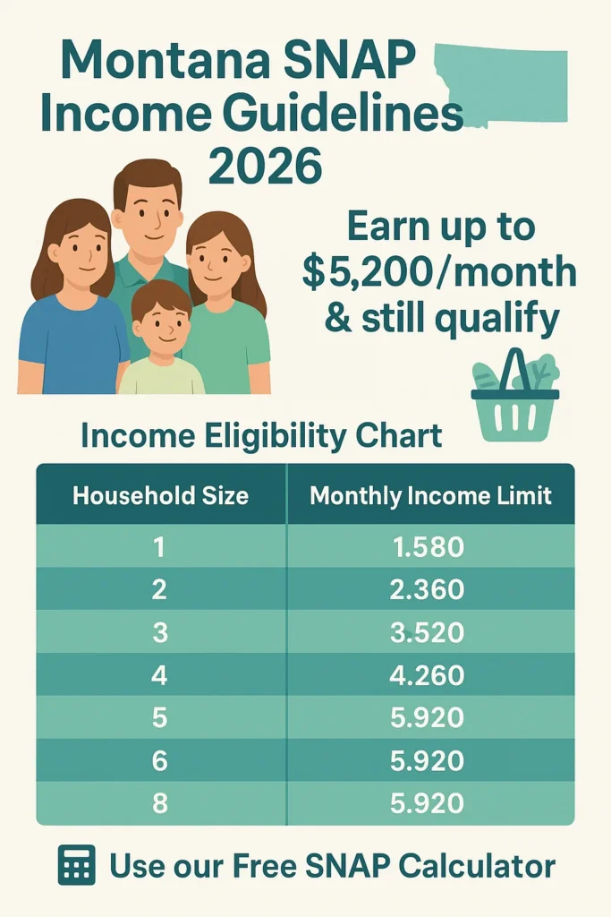 Montana snap income limits 2026