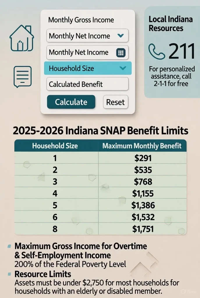 Indiana food stamp eligibility calculator
