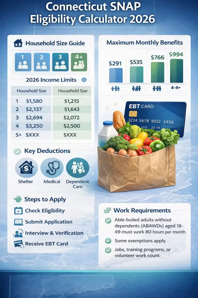 Connecticut SNAP benefits calculator 2026