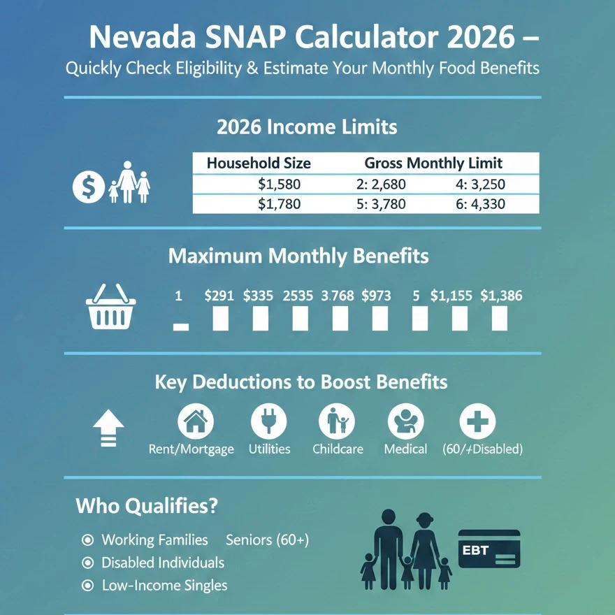 Nevada Food Stamp Eligibility Calculator 2026